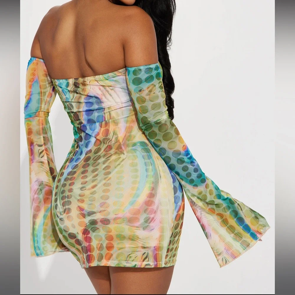 Multi Color Mini Dress - Picture 3 of 3